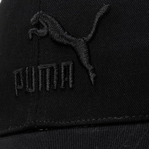 Image of Puma Unisex's Cotton Cap (2620815 Black Logo), Adjustable