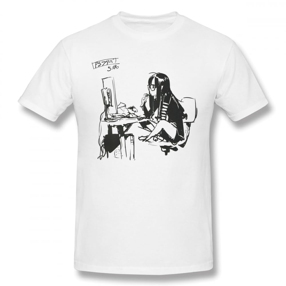 New Summer T Shirt Futaba Sakura Sketch T-Shirt Cotton Persona 5 ofertas Tee Shirt White L