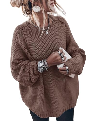 Womens Pullover Sweaters Oversized Mock Neck...