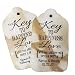 Key to Happiness is Love and the ability to open a bottle Personalized Tea Stained Favor Tag sets of 20 Tags MEDIUM