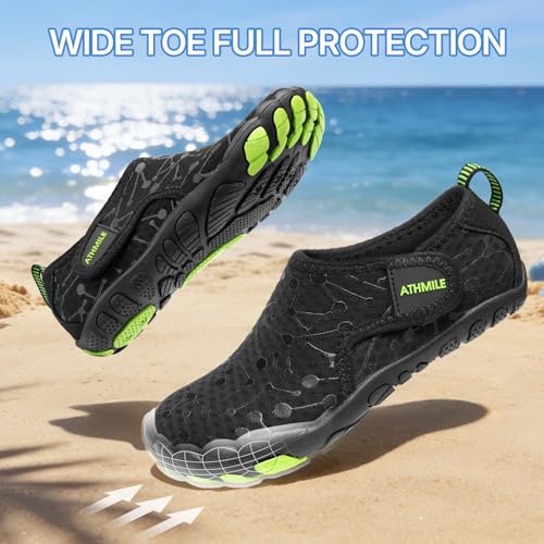 Image of ATHMILE Kids Water Shoes Boys Girls Water Shoes Quick Dry Barefoot Beach Sports Swim Pool Summer Shoes(Little Kid /Big Kid)
