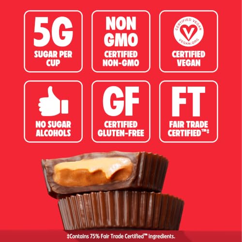 UNREAL Dark Chocolate Peanut Butter Cups, 40 Individually Wrapped Cups | Rich dark chocolate and organic coconut made with only 3 ingredients, just 3g sugar, vegan, gluten free and dairy free. - image 3