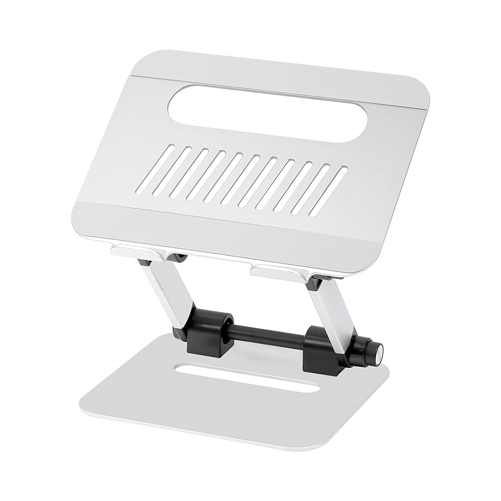 Boneruy - Supporto regolabile per computer portatile, antiscivolo, pieghevole, in alluminio, per notebook, notebook, supporto per computer portatile, supporto estensibile da scrivania, letto