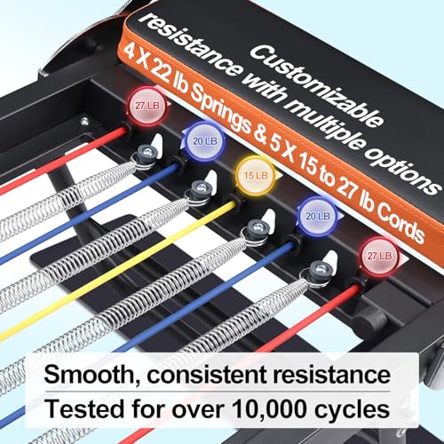 Pilates Reformer,Dpiolrcag Foldable Pilates Machine & Equipment for Home Use and Gym Workout, Suitable for Advanced and Beginners Users, Up to 250 lbs Weight Capacity