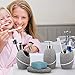 Bathroom Accessory Set,4 Pieces Bathroom Decor Accessories Complete Set Vanity Countertop Accessory Set,Includes Bathroom Soap Dispenser Set,Toothbrush Holder Set,Tumbler,Soap Dish,Grey Granite