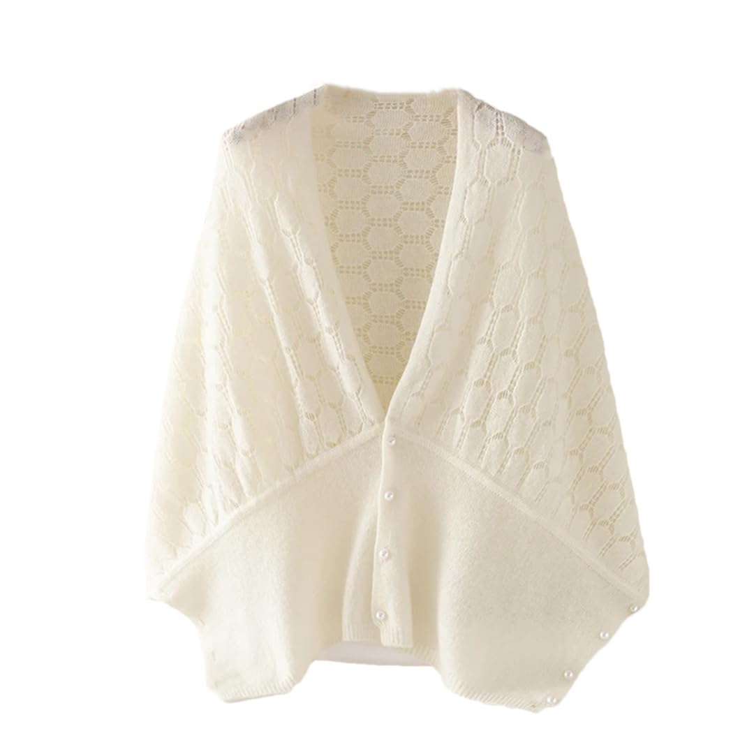 Lmtossey Primavera E Autunno Stagione Sottile Delle Donne di Lana Sciarpa Scialle Lungo Lavorato A Maglia Hollow Solid Scialle di