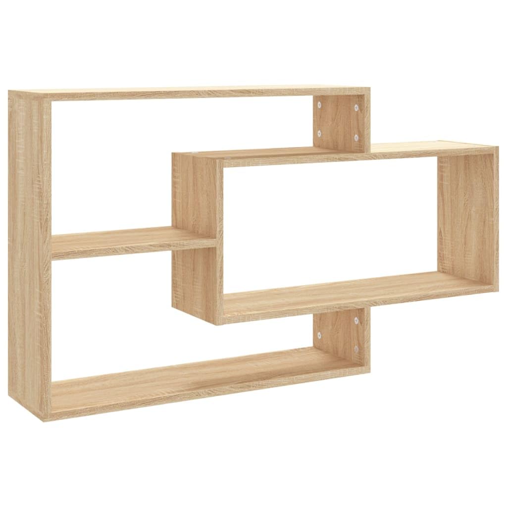 Myheimly andregale Bücherregale Hängeregale Wandregal Bücherregal Regale mit 3 offenen Fächern Schweberegale 104x20x58,5cm Holzwerkstoff Sonoma Eiche