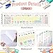 24 Pcs Self Adhesive Name Tags Students Desks Name Plates Multipurpose Manuscript Nameplate with Multiplication Fractions Alphabet Left/Right Place Value for Back to School Supplies 14 x 4Inch(Pastel)