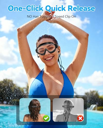 Image of Aegend New Adult Wide View Swim Goggles, Anti-Fog /UV No Leak Swimming Goggles with Ear Plugs for Men & Women