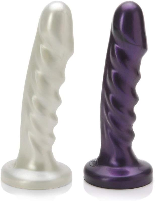 Tantus Adult Toys - Echo - Ultra-Premium Flexible & Firm Silicone Dildo and Vibrator - Midnight Purple - Harness & Machine Compatible