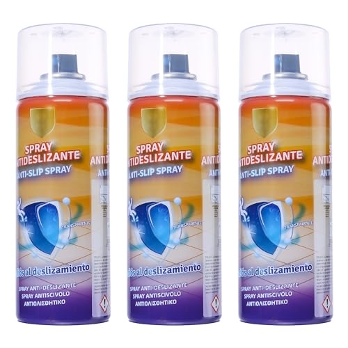 Etrexonline Spray Antideslizante Transparente Multisuperficie 400ml - Seguridad Extra para Ducha, Escaleras, Bañera, Piscinas - Acabado Texturizado, Resistente al Agua (3 unidades)