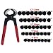 YsesoAi 20 Pairs Women's High Heel Shoes Replacement Tips Repair Dowel Pin (8/9/10/11 /12 mm) with Stiletto Remove Plier