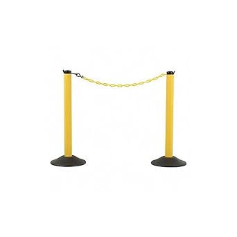 US Weight Yellow Weighted ChainBoss Stanchion with 10 Yellow Chain