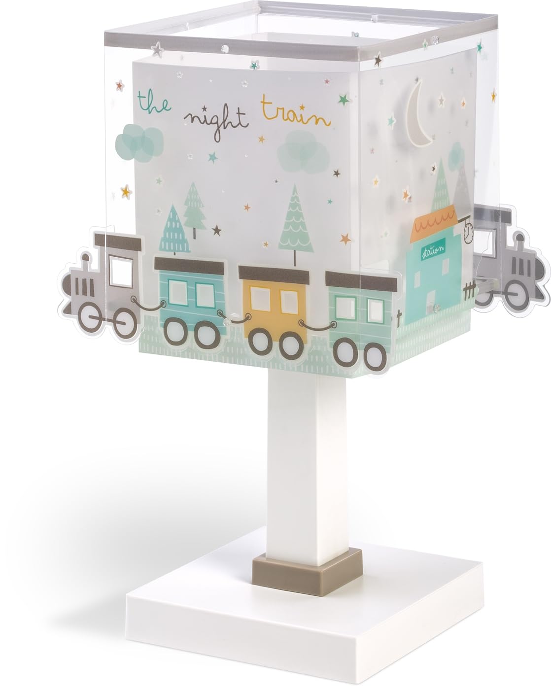 Dalber Kinder Tischlampe Nachttischlampe Nachtlicht The Night Train Zug, 63531N, G4-4W LED - Glühbirne enthalten, Grün