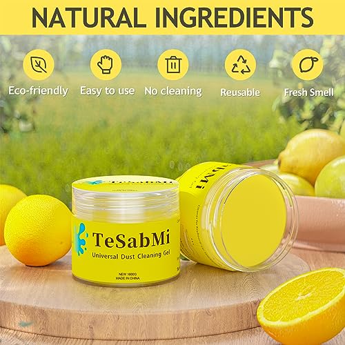 TeSabMi Car Cleaning Gel Cleaning Putty Car Putty Car Interior Cleaner Auto Detail Tools Car Cleaning Slime Car Accessories White Elephant Gifts for Men Women Adults Stocking Stuffers 2 Pack