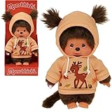 Die Monchhichi-Familie hat Zuwachs bekommen! Werde schwach bei diesem goldigen 20 cm Monchhichi in seinem Herbst-Sweatshirt mit Kapuze.