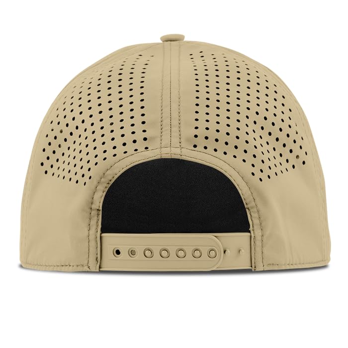 Image of Branded Bills Bare Flat 5 Panel Rope Hat for Men, Adjustable Snapback Golf Baseball Cap Flat Brim