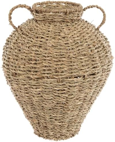 Hobby Lobby Seagrass Decorative Vase with Handles, 12" H x 10" W,...