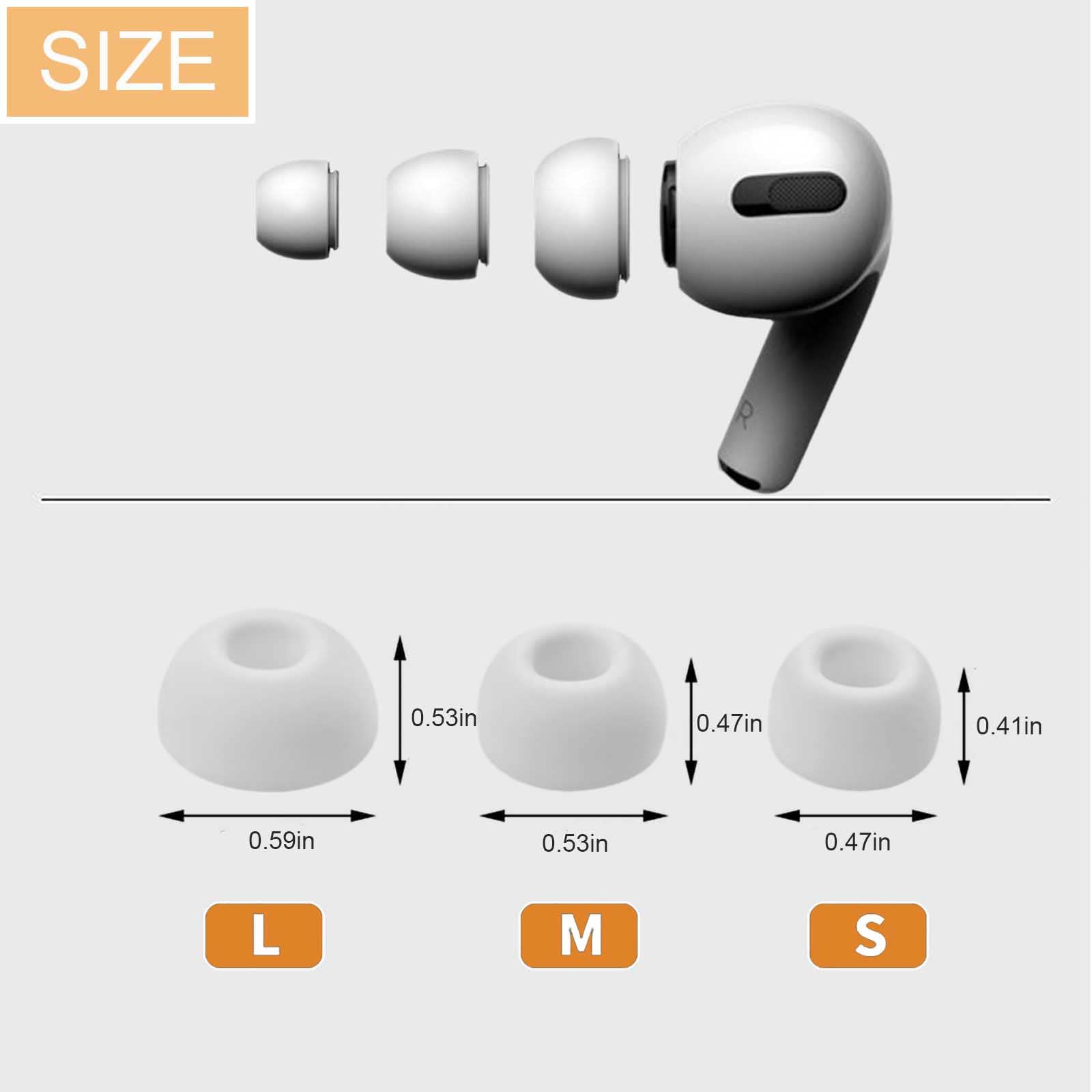 Amazon | 交換用イヤーチップ Airpods ProとAirpods Pro 2nd用 9組