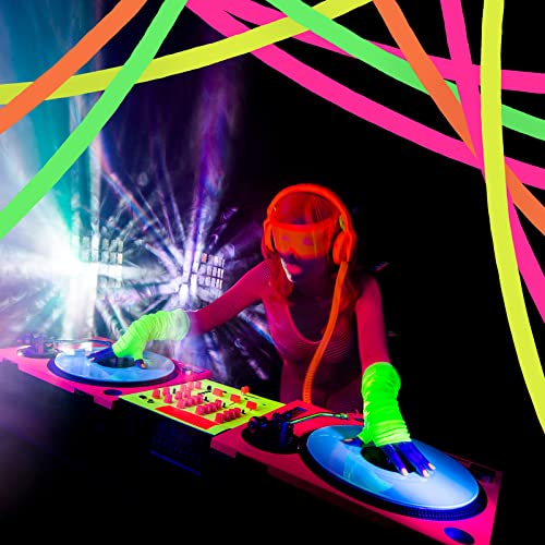 Image of Outus 1181ft Glow in The Dark Party Streamers Neon Party Crepe Paper Rolls