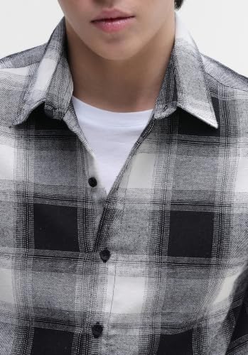 CAHOOT Men's Black-Check Yarn Dyed Checks Shirt for Casual Wear | Spread Collar | Long Sleeve | Button Closure | Shirt Crafted with Comfort Fit for Casual Wear | Size XL - Image 8