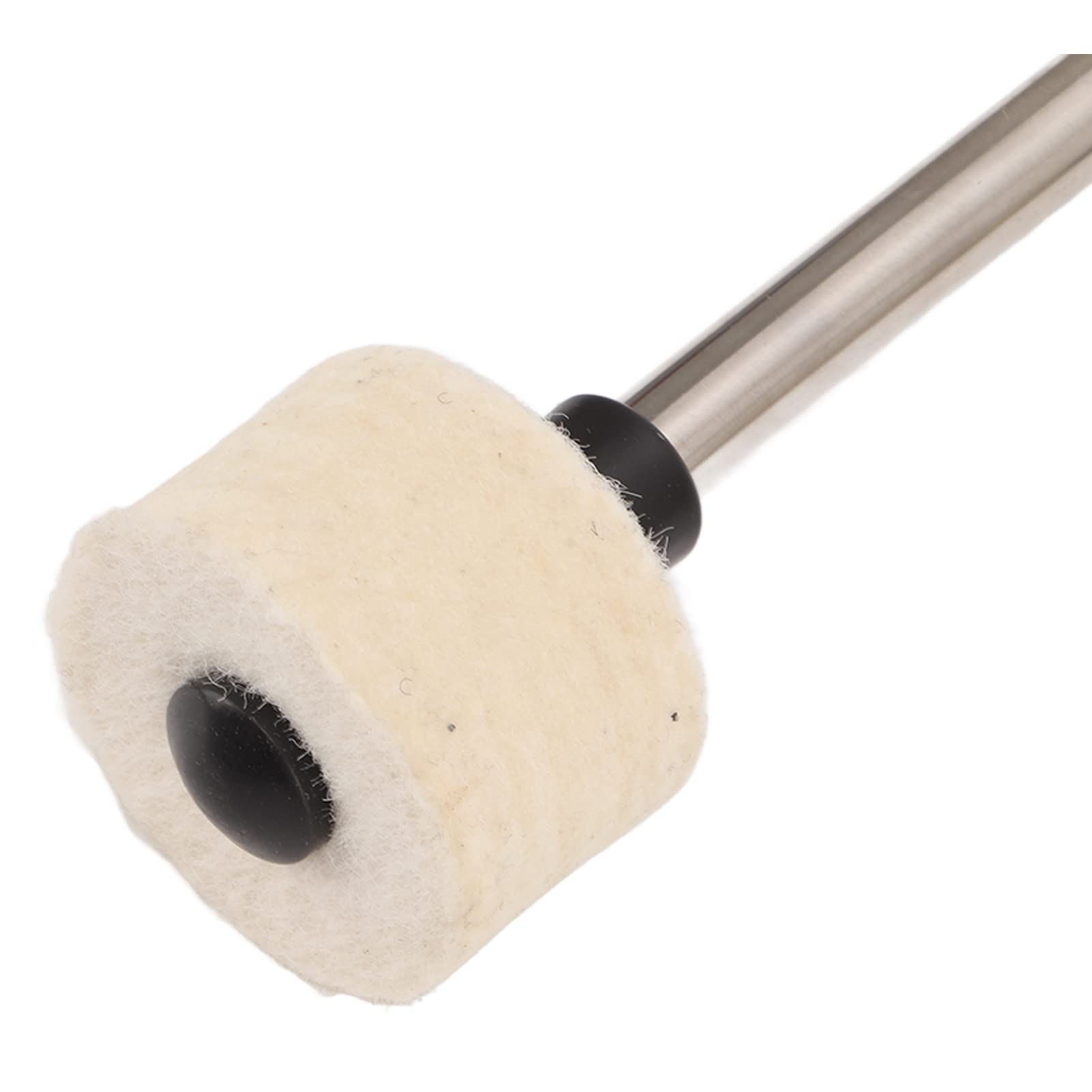 Drum Mallet with White Felt and Stainless Steel Stick for Bass Drum Performance - Durable and Versatile Percussion Accessory