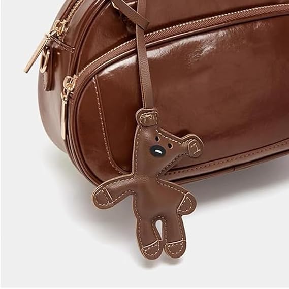 Image of Mini Backpack Keychain for Women & Girls | Cute PU Leather Purse Charm Keyring with Wrist Strap & Metal Hook | Fashion Bag for Handbags, Backpacks, Car Keys & Accessories