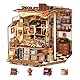 Rolife Miniatur Haus Henrys Schokoladenladen, 330-teiliges Mini Haus Selber Bauen Bastelset Erwachsene für Jugendliche Kein Kleber erforderlich, Puppenhaus Tiny House Bausatz 3D Puzzle Book Nook
