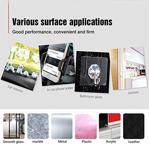 ZAMAKS Fita dupla face para automóvel, silicone transparente de alta resistência, sem vestígios, fit