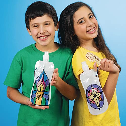 S&S Worldwide Collapsible Water Bottle Craft Kit (Pack Of 12) #TOP5