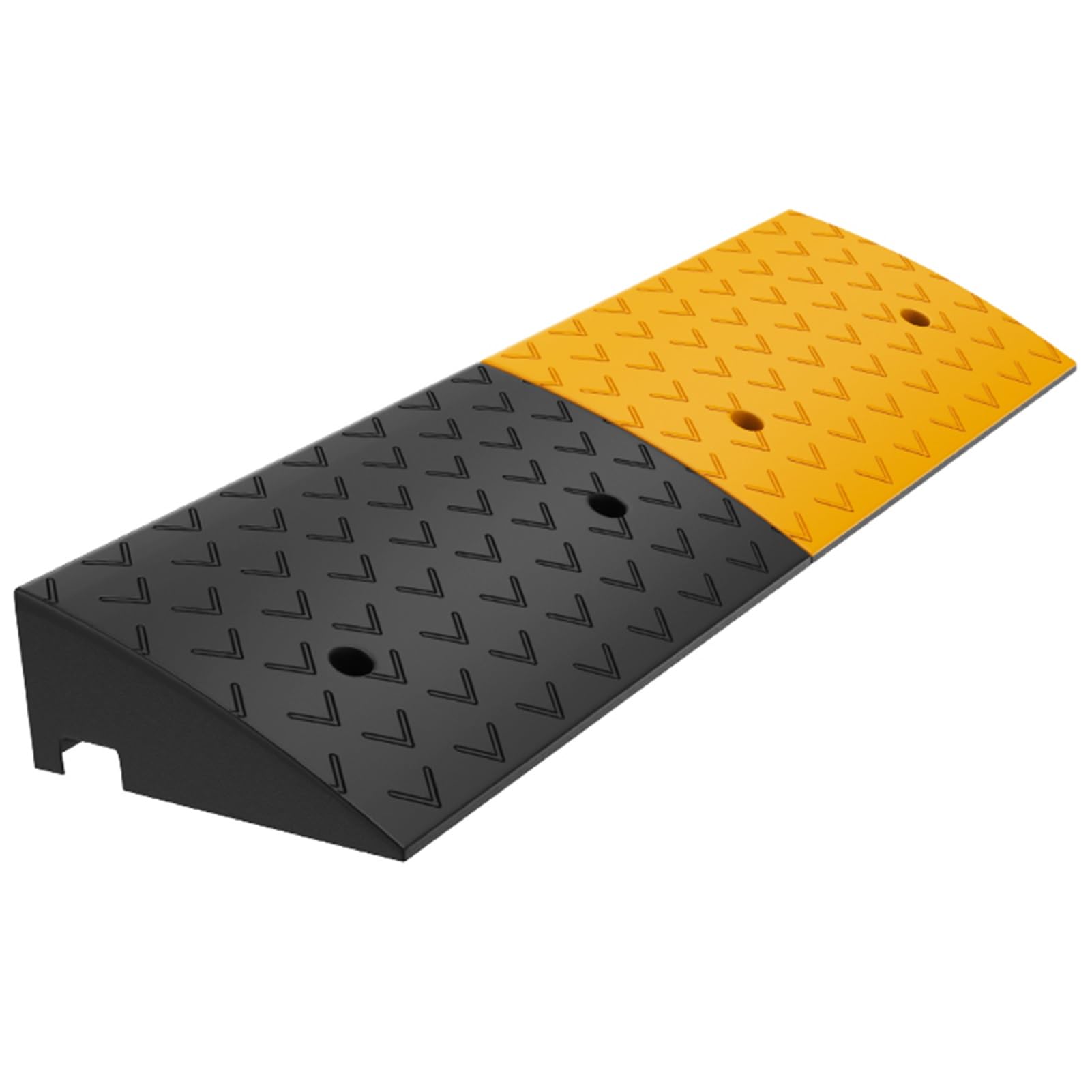 Wytrzymała Gumowa Rampa Krawężnikowa, Antypoślizgowa Rampa Podjazdowa, Rampa Progowa ze Śrubami Rozporowymi, Nośność 2200 Funtów (Size : 100x25x8cm)