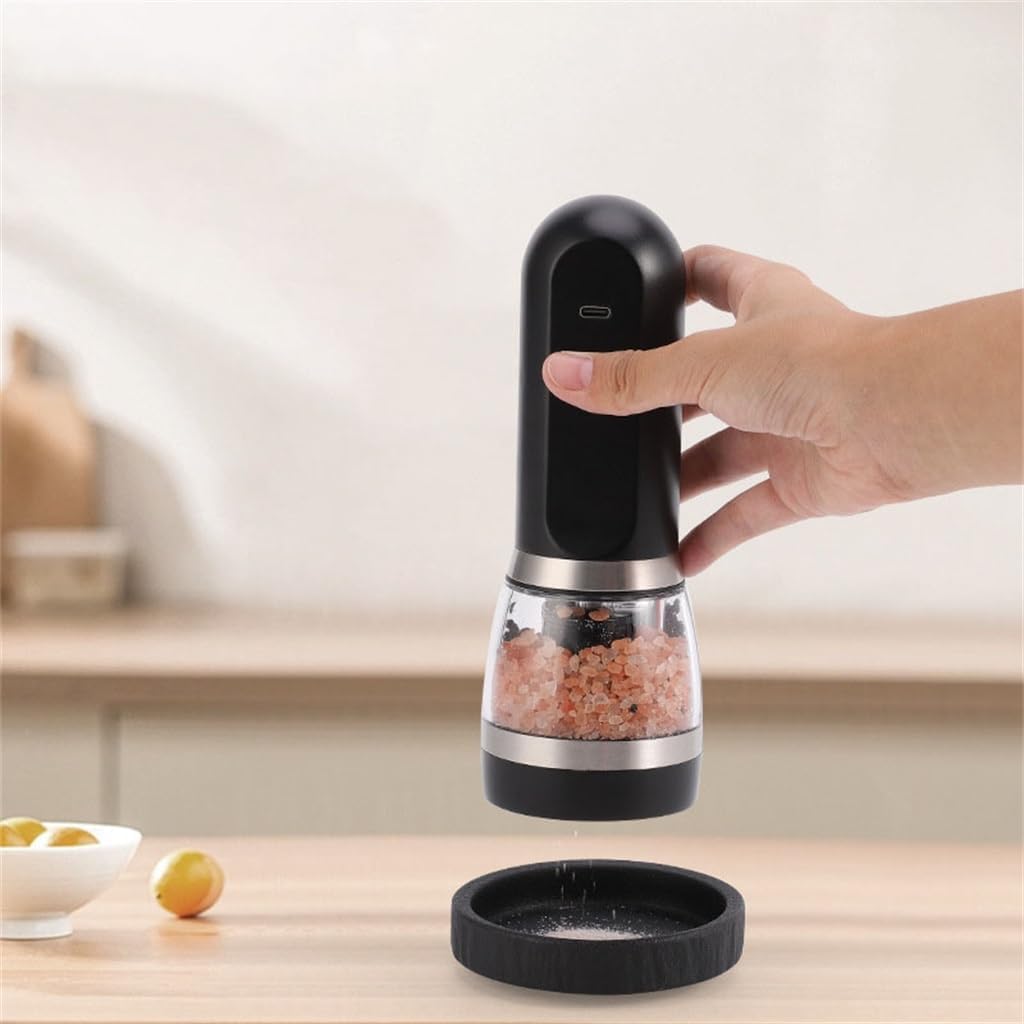 Household Multifunctional Pepper Sea Salt Pepper Powder Automatic Grinder Electric Pepper Grinder(Onecolor)
