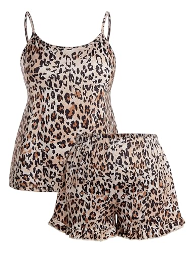 Image of SOLY HUX Women's Plus Size Pajama Set Cute Cartoon Print Sleepwear Cami Top and Shorts Loungewear
