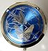 Purse Handbag Double Compact Cosmetic Mirror - Two Butterflies - Blue