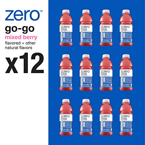 vitaminwater electrolyte enhanced water w/ vitamins, zero go-go mixed berry, 20 fl. oz (Pack of 12)