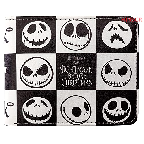 Jack Skellington Men Wallets The Nightmare Before Christmas Wallet Bi-fold PU Leather Wallet Credit Id Card Cash Holder Cool Wallets for Men Teen Boys3