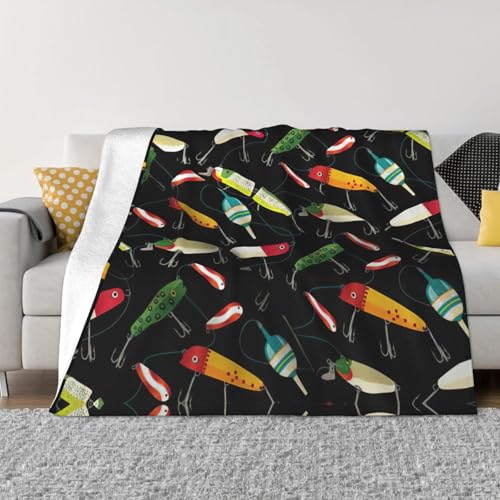 Couverture en flanelle imprimé pêche pour lit et canapé