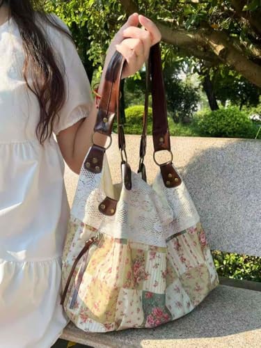 JQWYGB Floral Cottagecore Tote Bag