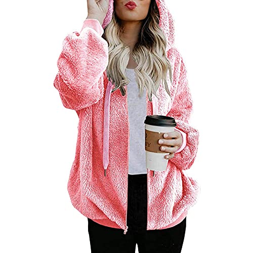 Veste avec fermeture eclair longue et coupe ample style décontracté - 4