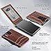 umoven Wallet for Men - with Money Clip Slim Leather Slots Credit Card Holder RFID Blocking Bifold Minimalist Wallet (Top Layer Leather-Brown Red)