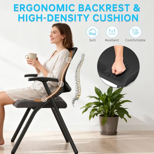 Image of 24Pack Foldable Office Chair with Mesh Back,Stackable Conference Room Chair,Office Folding Chair,Conference Room Chair, Office Guest & Reception & Meeting Chair
