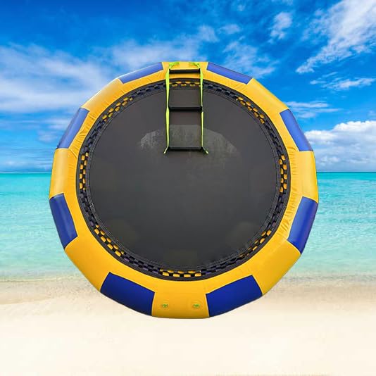 Trampolín inflable con bomba eléctrica y escalera de cuerda, perfecto para diversión al aire libre y ejercicio para niños y familia, seguro y fácil de instalar