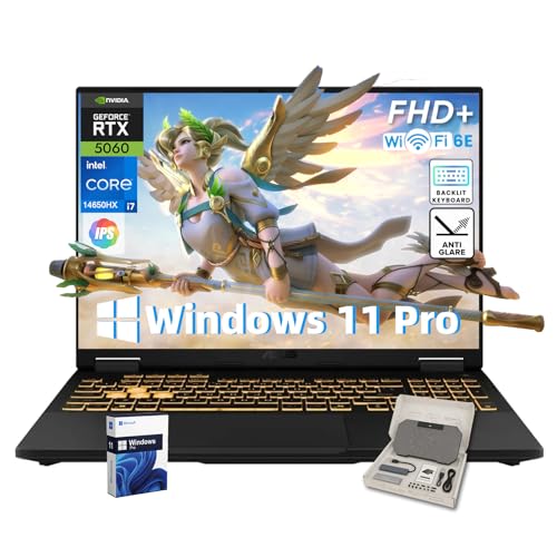 Image of ASUS TUF F16 Gaming Laptop, Dedicated GeForce RTX 5060 GDDR7, 16'' FHD+ Anti-Glare Display, Intel 16-Core i7 14650HX, Backlit KB, Facial Recognition, Win 11 Pro, Accessories, 64GB DDR5+4TB SSD