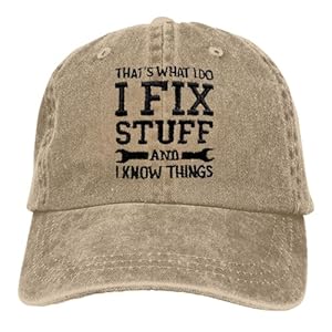 Funny Men’s I Fix Stuff and I Know Things Baseball Cap Distressed Dad Hat