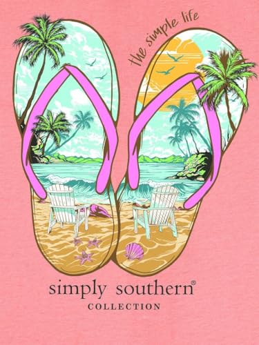 Simply Southern The Simple Life - Beach - Flip Flops - Sandals - Adult T-Shirt2