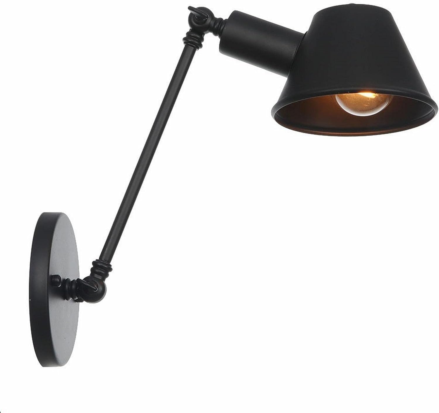 HCZKIUJY Wall lamp Adjustable Long Arm Retro LED Wall Light Bedroom Stair Bathroom Loft Style V-intage Wall Lamp,Kitchen Light (Onecolor)