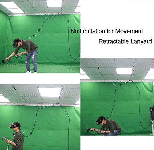 6 Packs Retractable Cable Management for HTC Vive New Version System for HTC Vive Virtual Reality Headset- MDW Adhesive Drill Free