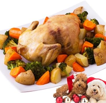 Amazon 犬用クリスマス ごはん プレミアム ローストチキン 無添加 手作りご飯 犬 クリスマスケーキ ドッグダイナー ドッグフード 通販
