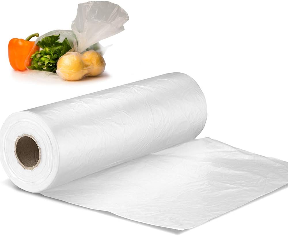 12″ X 20″ Plastic Produce Bag on a Roll, Bread and Grocery Clear Bag, 350 Bags – 1 Roll