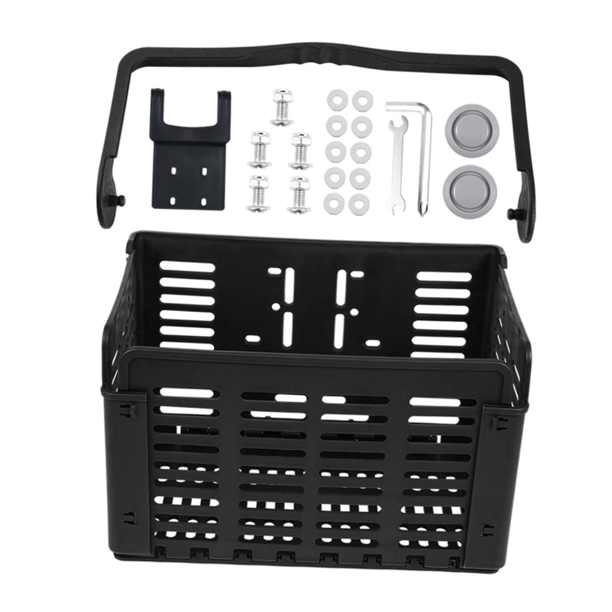 BCOATH Foldable Bike Basket Plastic Front Accessory for Easy Installation Capacity for Books Bags Fits Bikes Wear-Resistant Frame